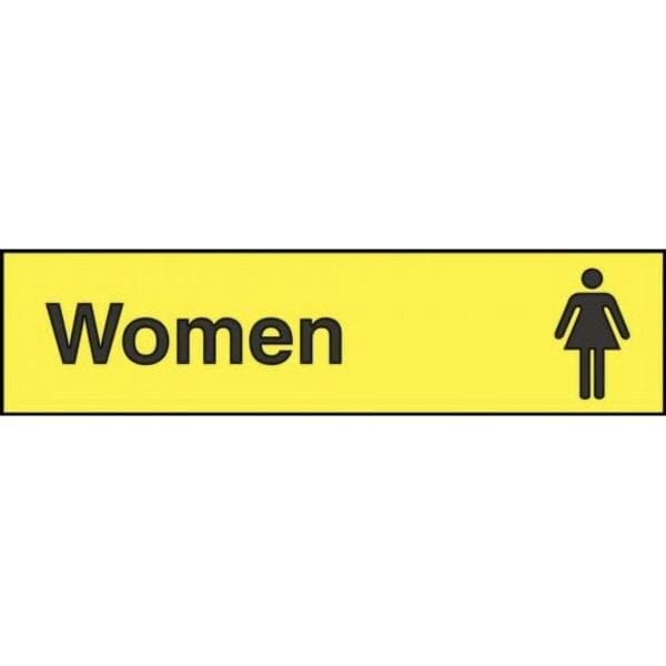 Accuform Women (Restroom), Engraved Plastic, 3 in x 12 in PSG608YL - main